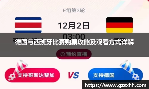 德国与西班牙比赛购票攻略及观看方式详解